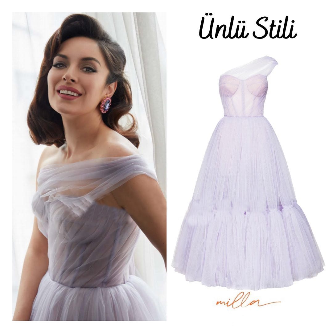 Lavender Colored Dress Worn By Ezgi Mola