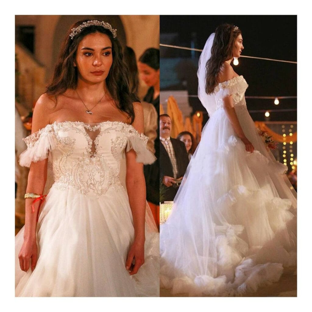 White Wedding Dress Worn By Ebru Şahin